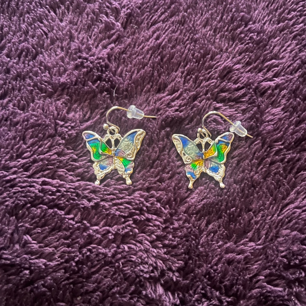 Hand- made Butterfly Earrings